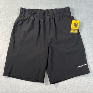 NWT Carhartt Boys M Rugged Flex Ripstop Work Shorts Black Durable Activewear